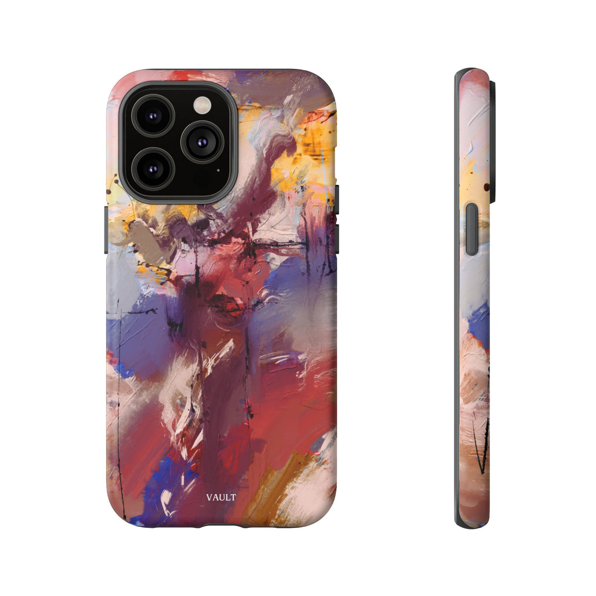 Abstract Brushstroke Tough Phone Case — Colorful Protective iPhone Cover