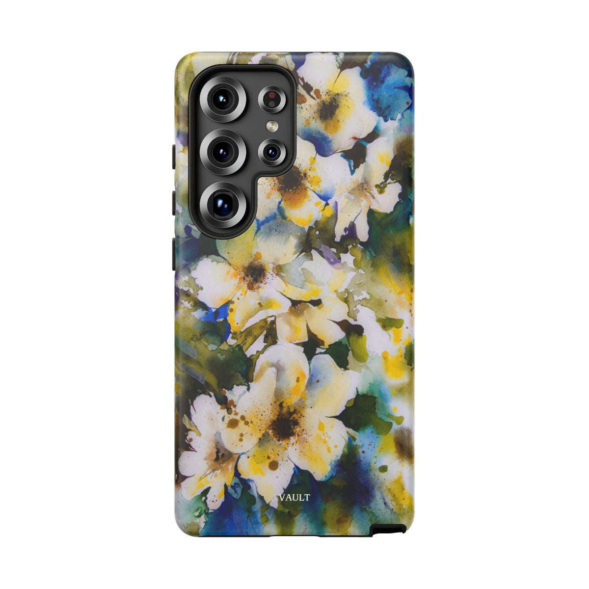 Floral Watercolor Tough Case – Yellow White Blossom Phone Cover