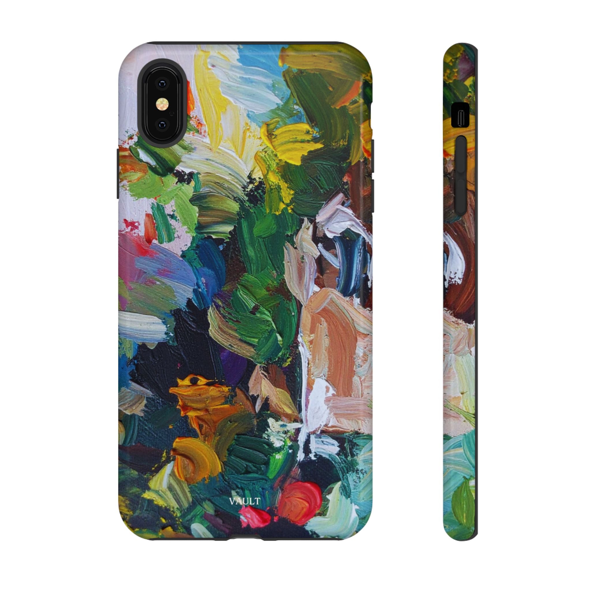 Abstract Paint Brushstroke Phone Case — Colorful Artistic Tough Case