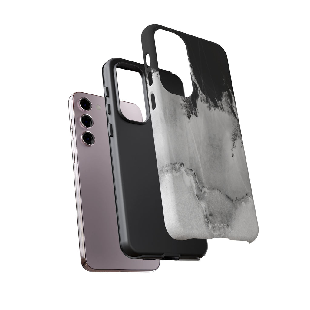 Marble Ink Tough Case — Black & White Abstract Phone Cover