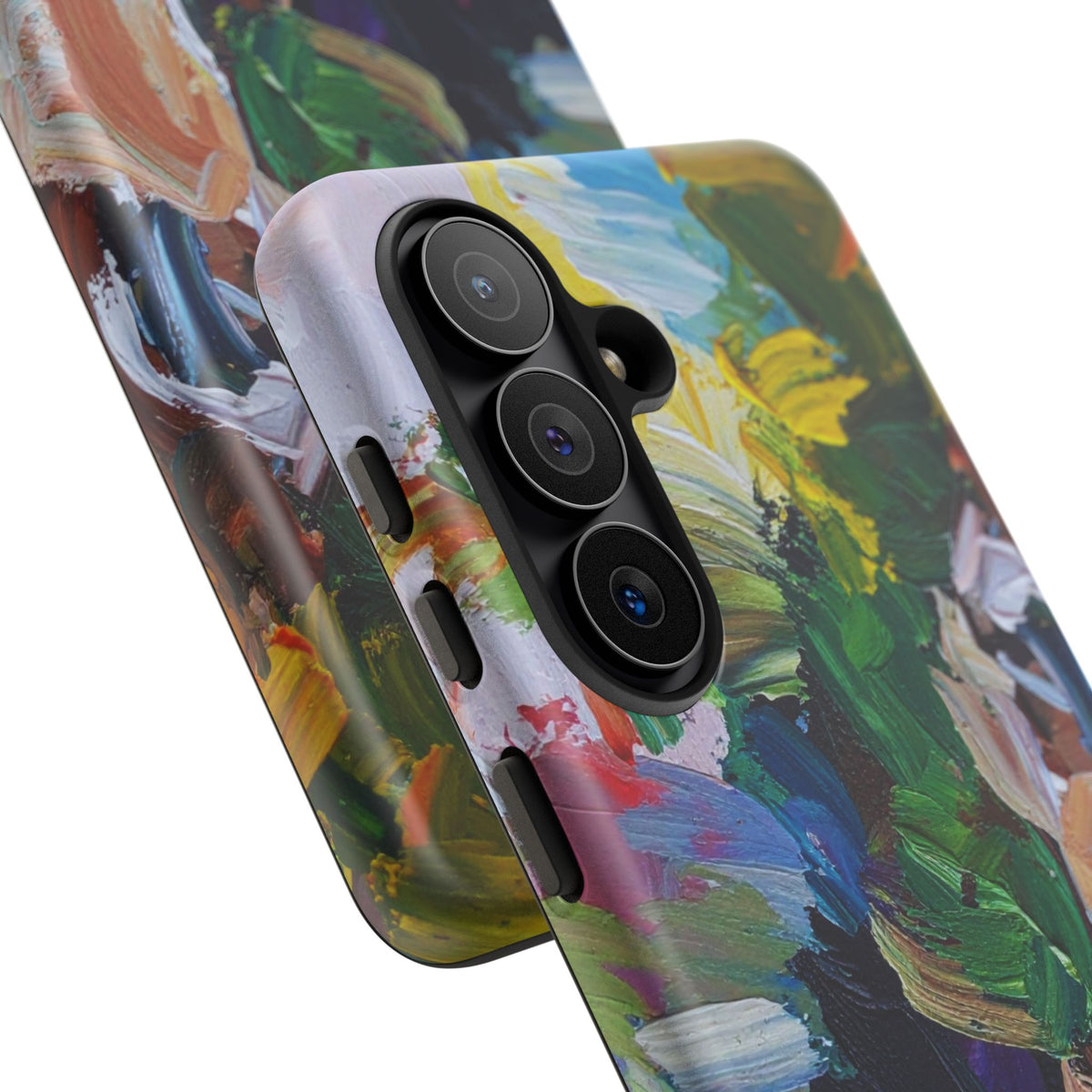Abstract Paint Brushstroke Phone Case — Colorful Artistic Tough Case