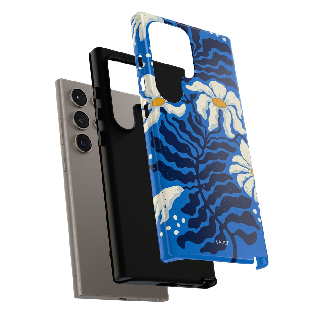 Blue Daisy Tough Phone Case — Floral Protective Phone Cover