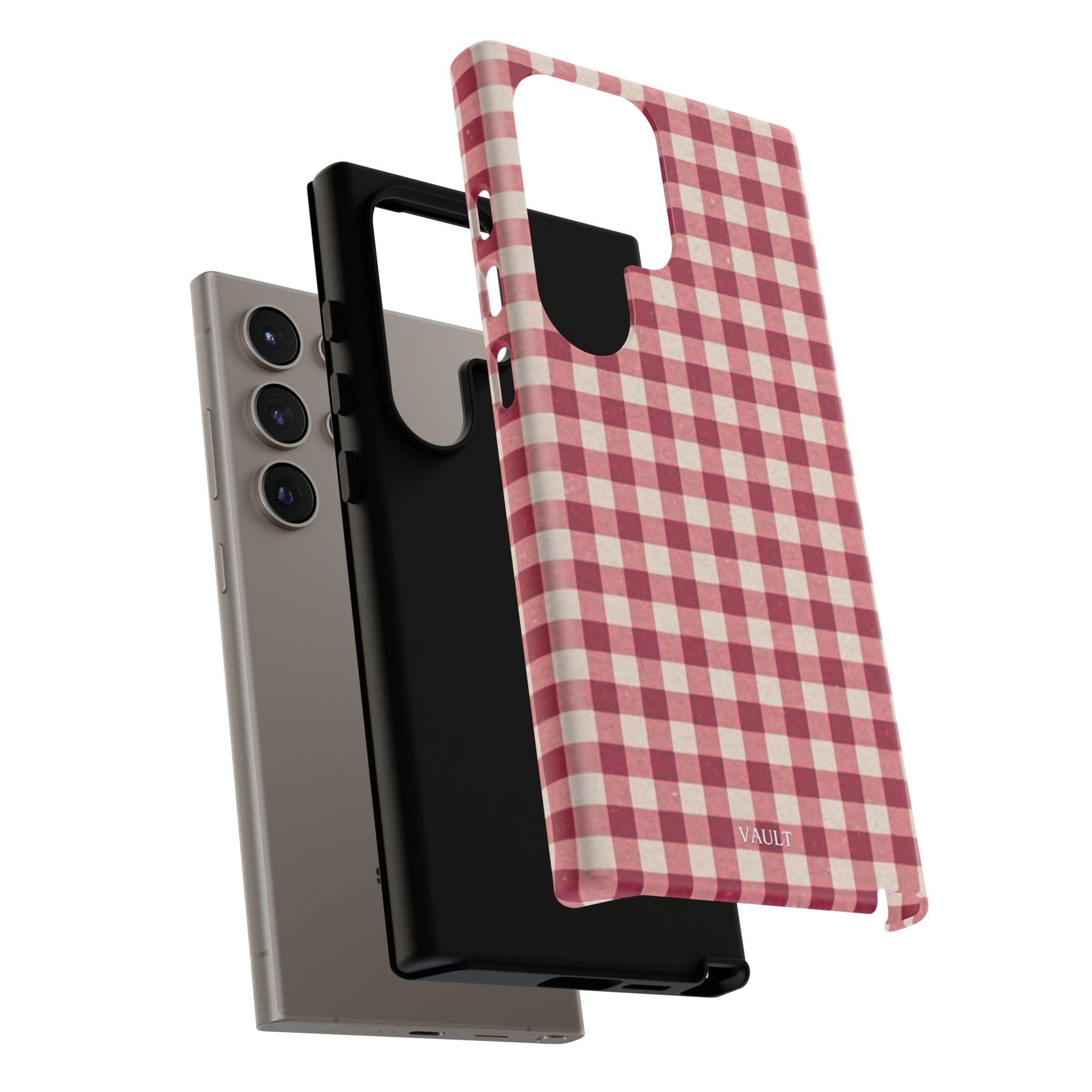 Gingham Phone Case — Red Plaid Tough Case