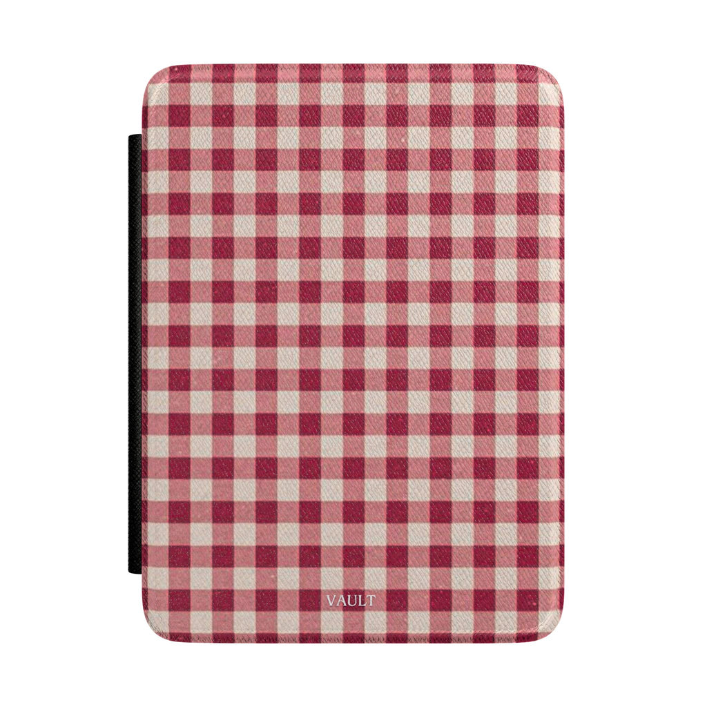 Kindle Case - Red Gingham Plaid Protective Cover