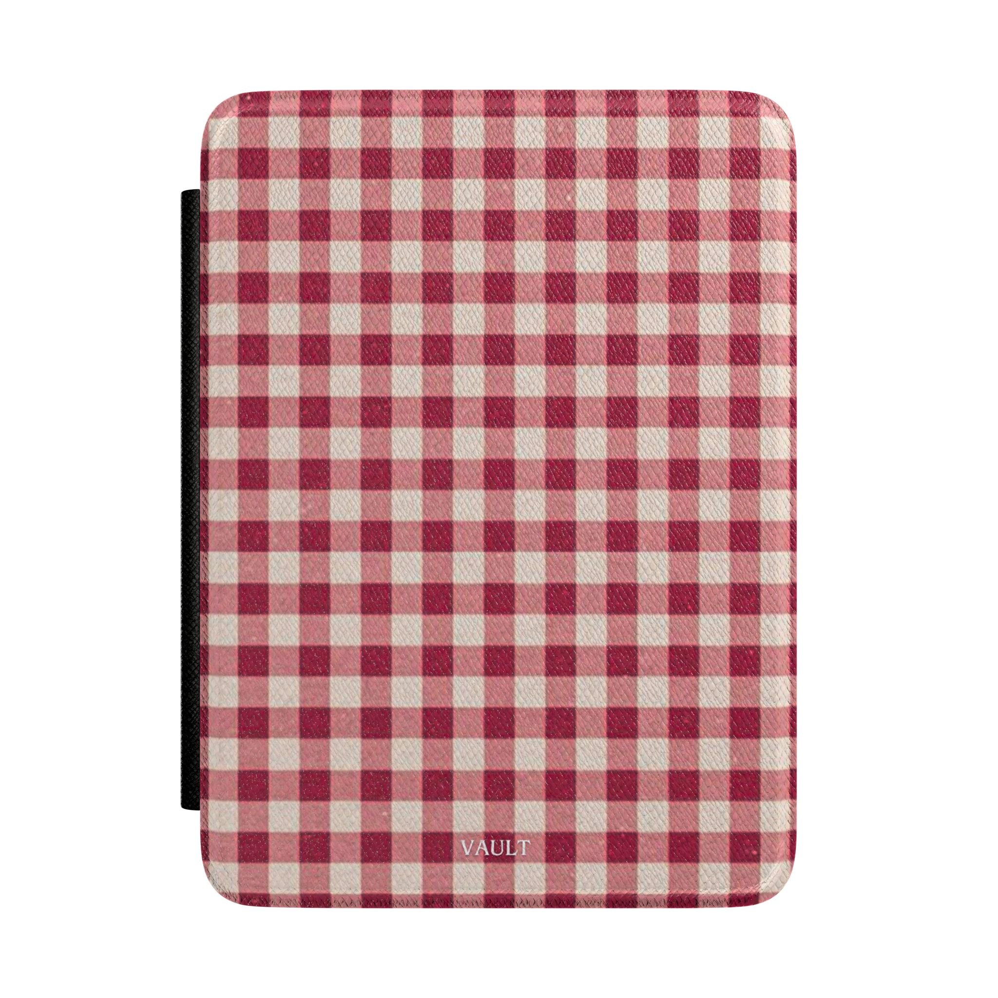 Kindle Case - Red Gingham Plaid Protective Cover