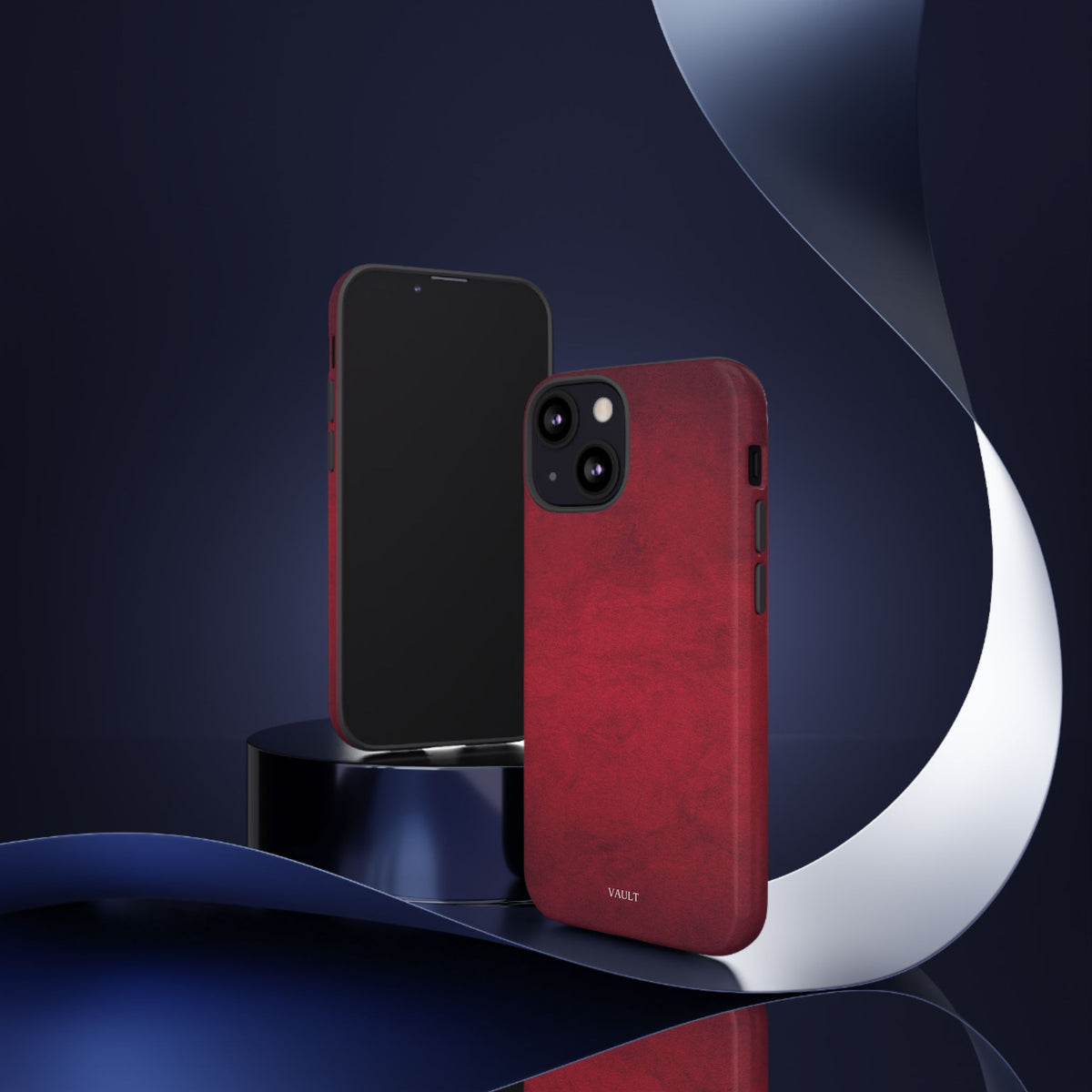 Red Leather Texture Phone Case Impact-Resistant Case