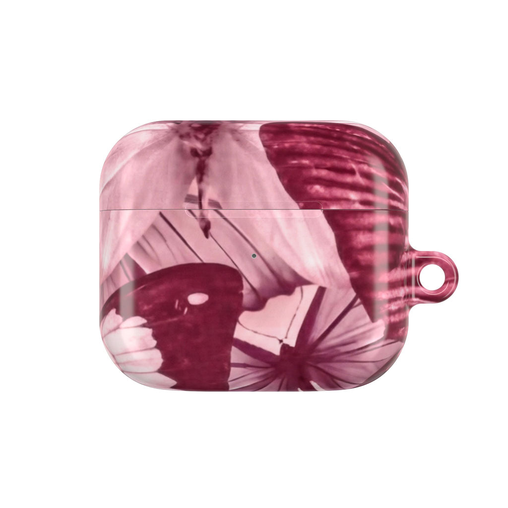 Floral Parasol AirPod Case — Vintage Pink Umbrella Design
