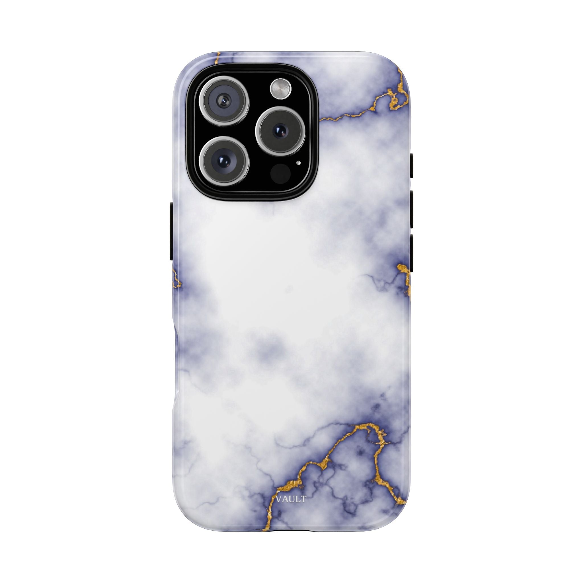 Purple Marble Tough Phone Case with Gold Veins