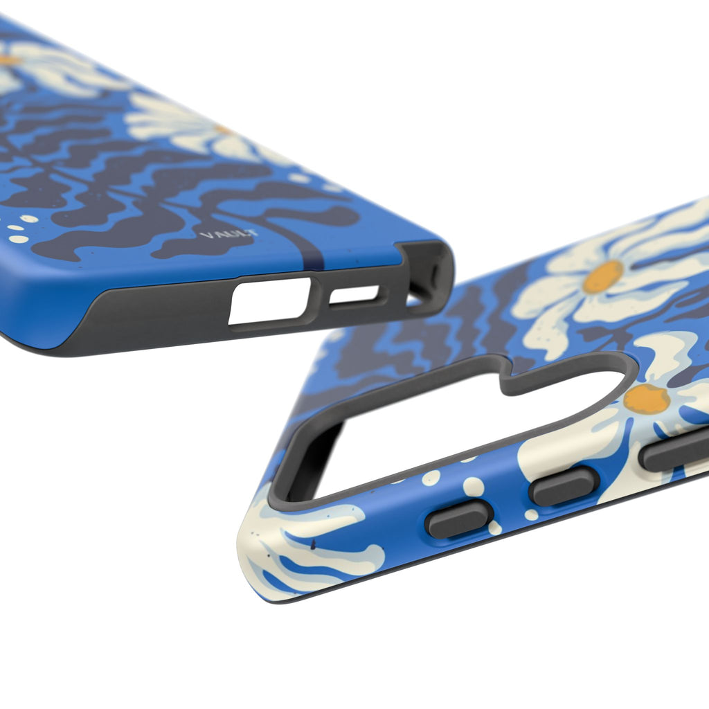 Blue Daisy Tough Phone Case — Floral Protective Phone Cover