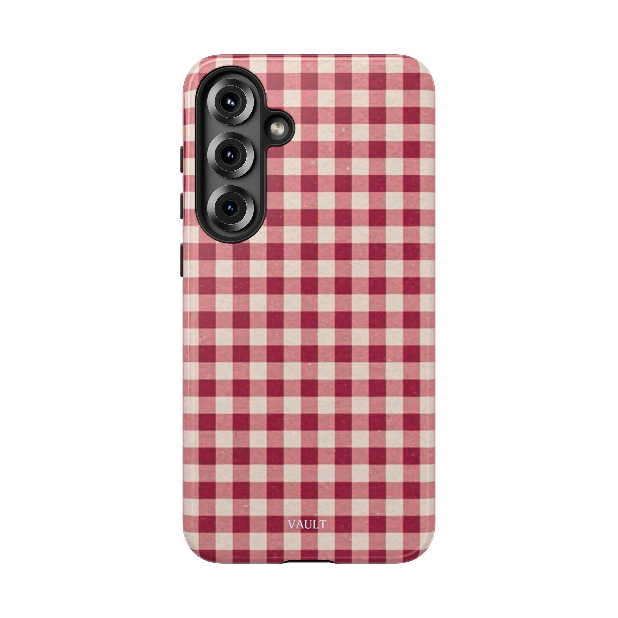 Gingham Phone Case — Red Plaid Tough Case