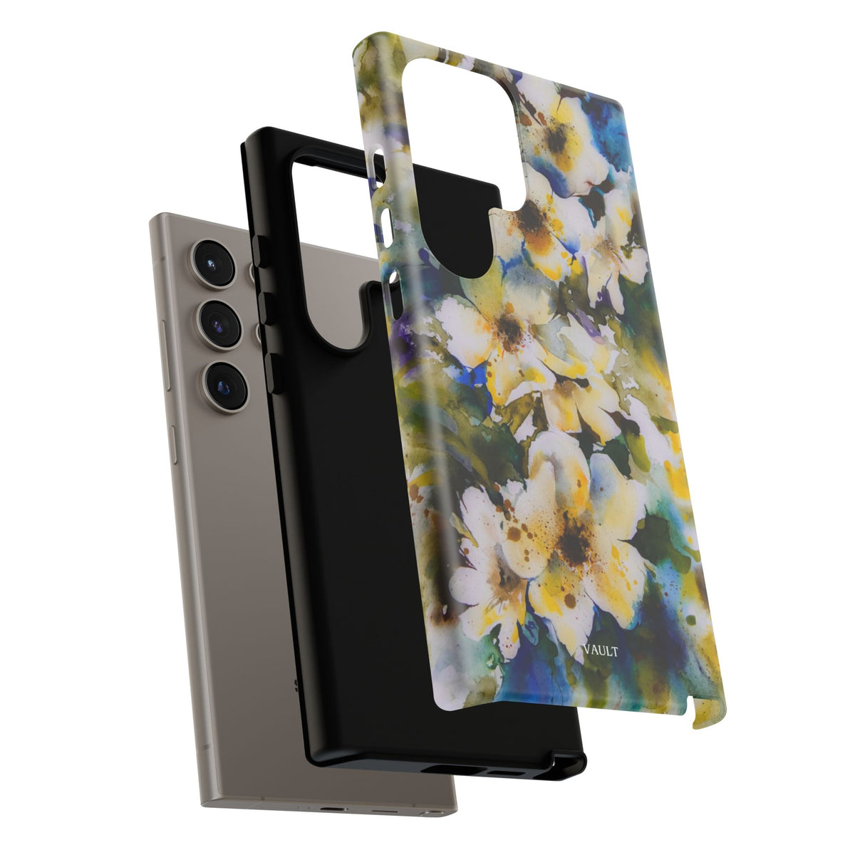 Floral Watercolor Tough Case – Yellow White Blossom Phone Cover
