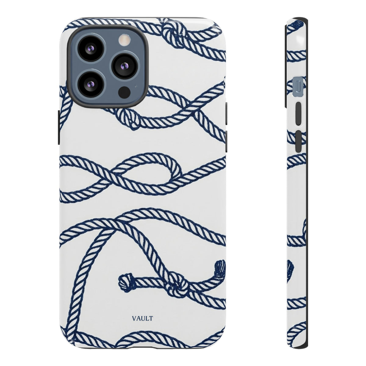 Nautical Rope Tough Case — Protective Phone Cover with Navy Knot Design