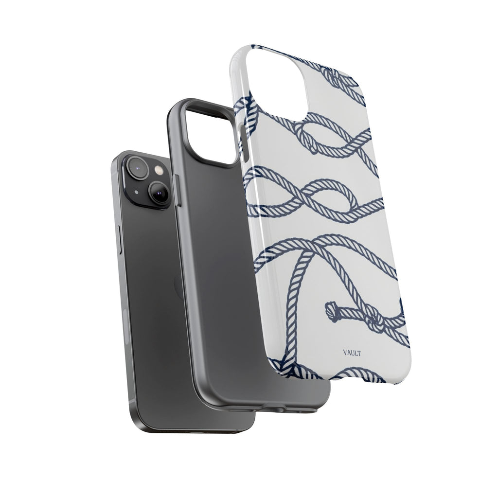 Nautical Rope Tough Case — Protective Phone Cover with Navy Knot Design