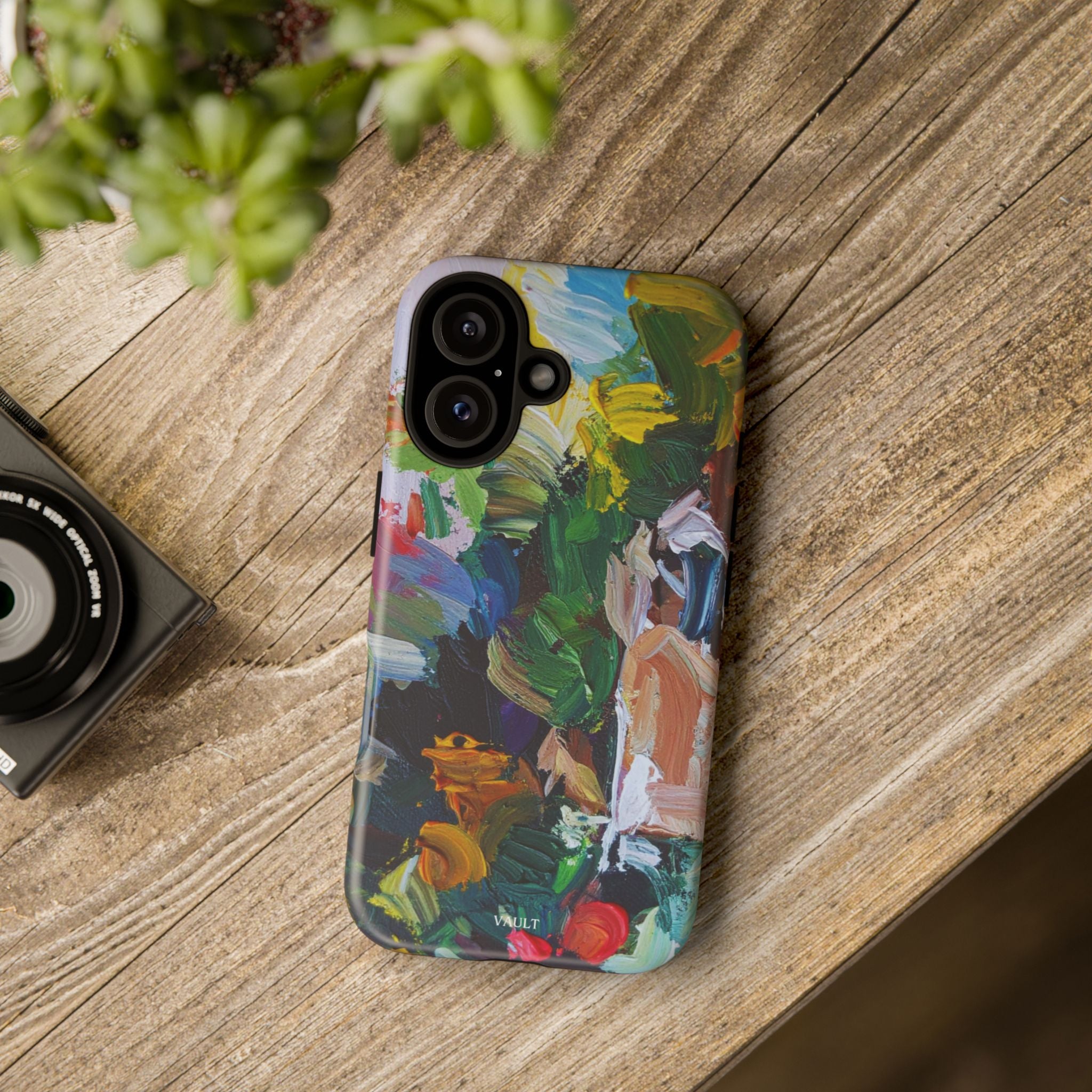Abstract Paint Brushstroke Phone Case — Colorful Artistic Tough Case