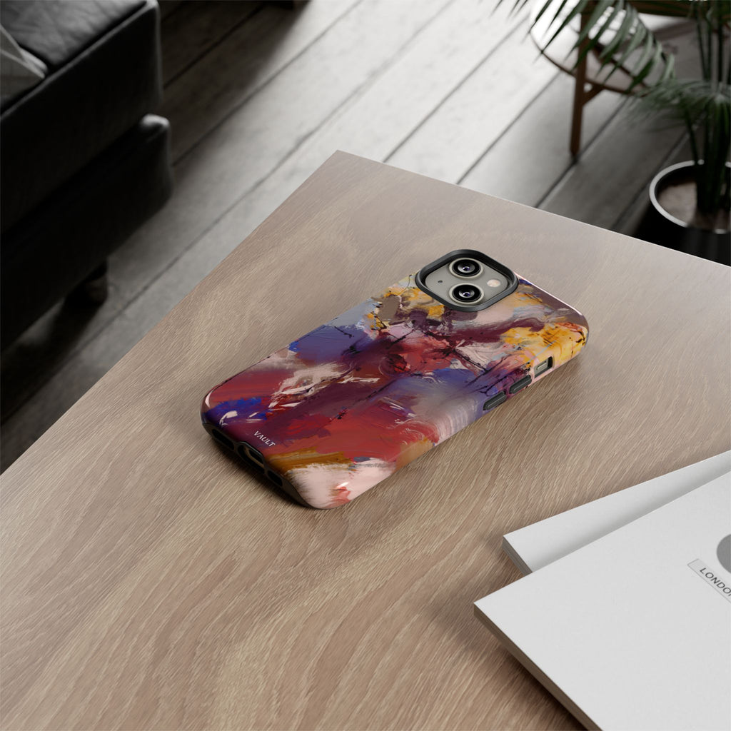 Abstract Brushstroke Tough Phone Case — Colorful Protective iPhone Cover