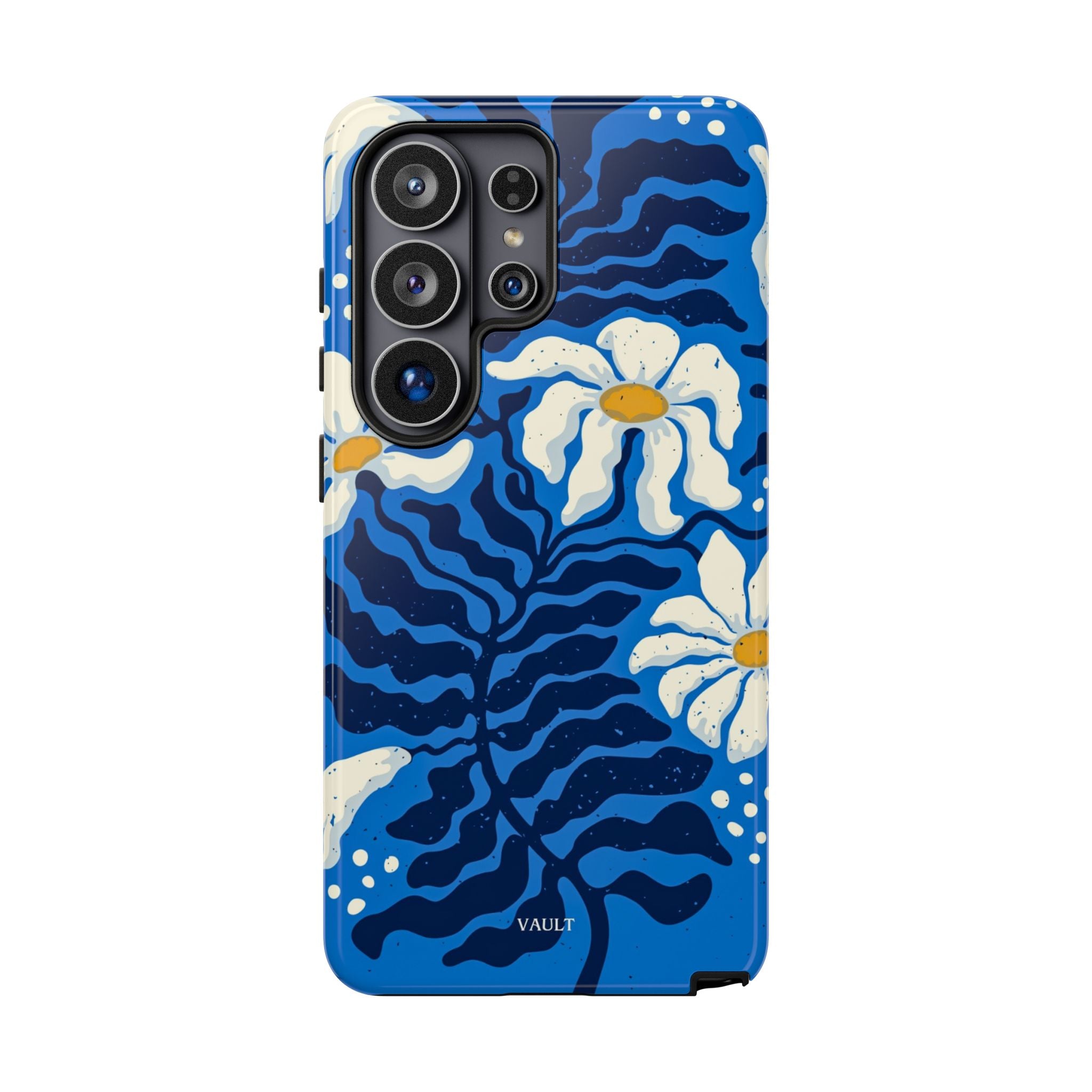 Blue Daisy Tough Phone Case — Floral Protective Phone Cover