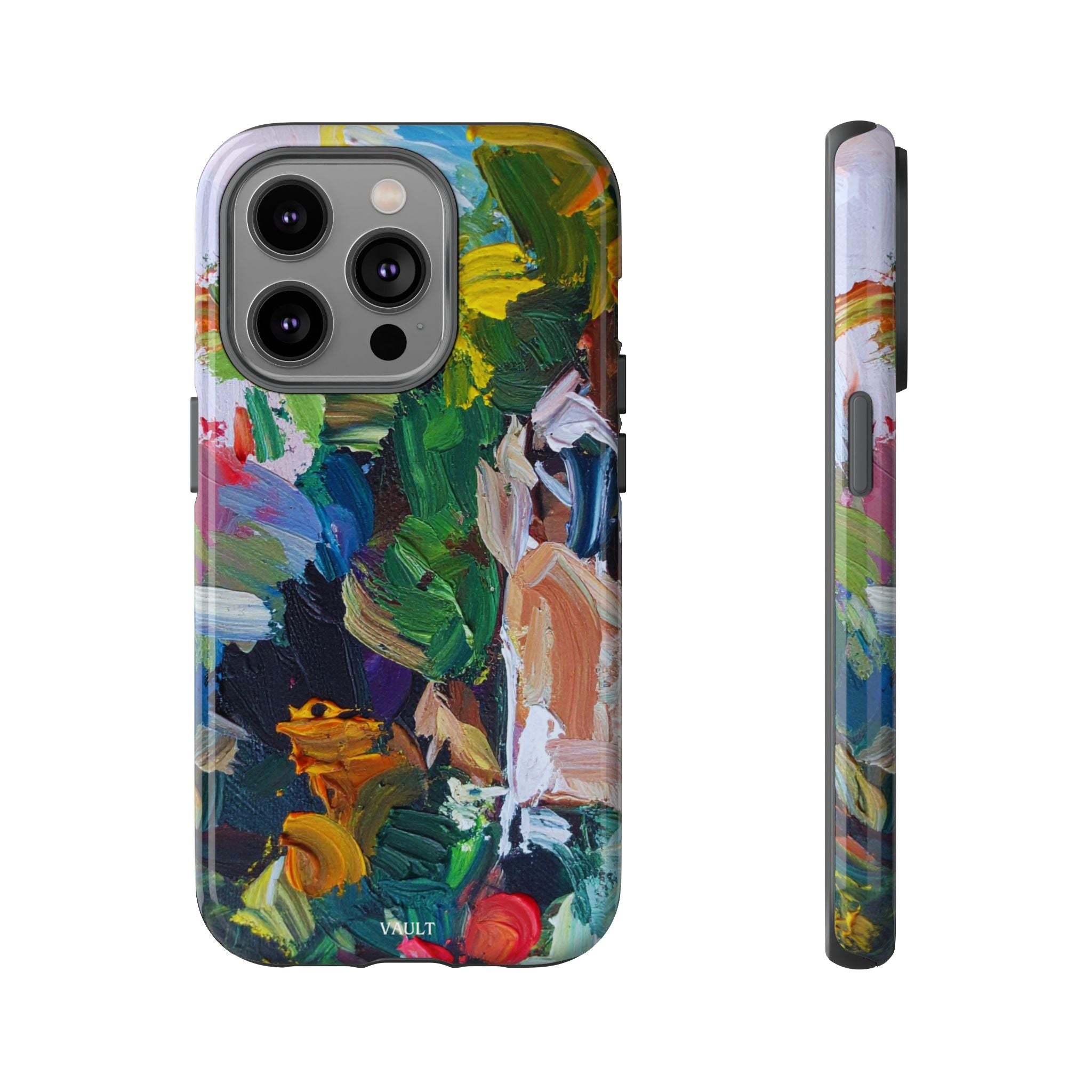 Abstract Paint Brushstroke Phone Case — Colorful Artistic Tough Case