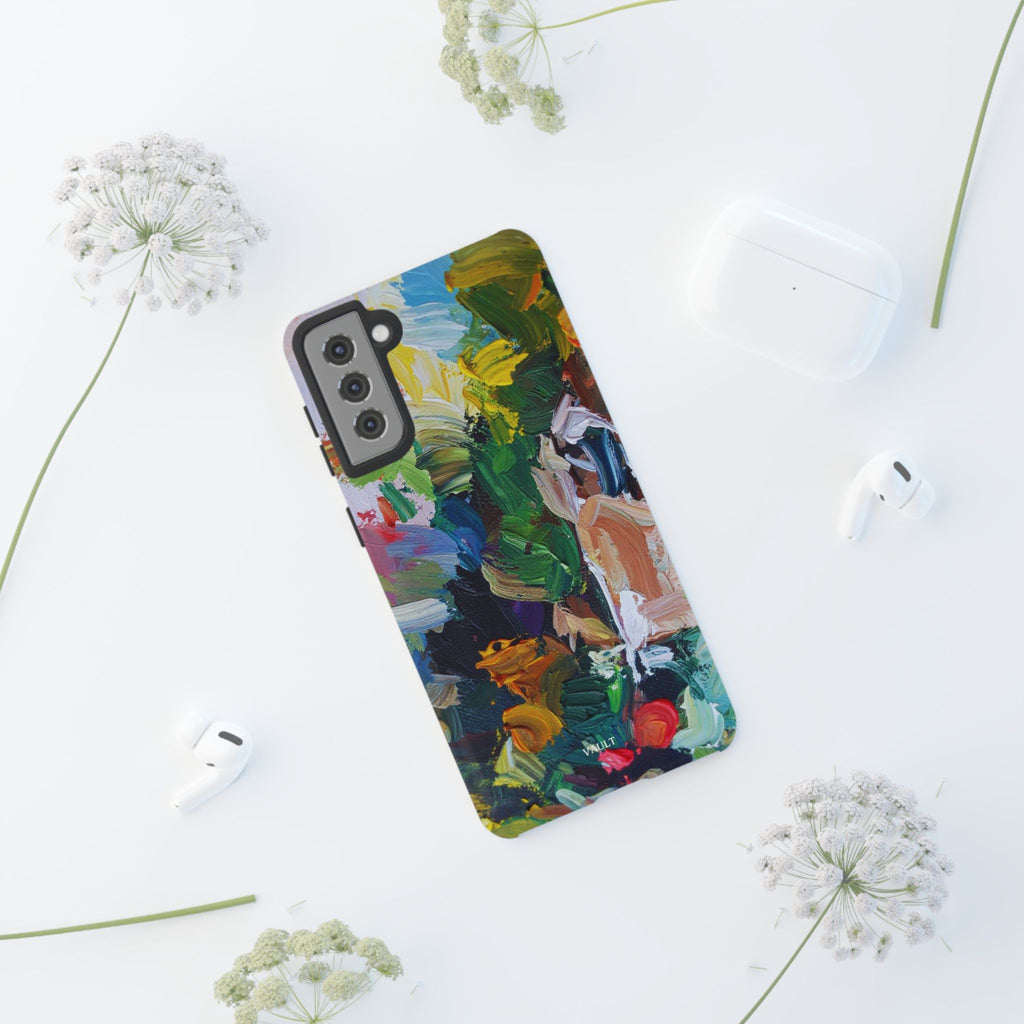 Abstract Paint Brushstroke Phone Case — Colorful Artistic Tough Case