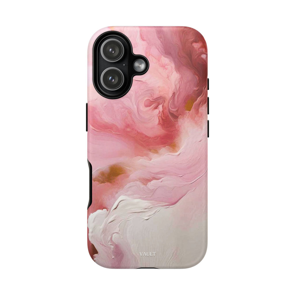 Pink Marble Tough Phone Case — Protective Artistic Phone Cover