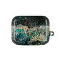 Marbled Forest AirPod Case — Green Teal Abstract Protective Cover