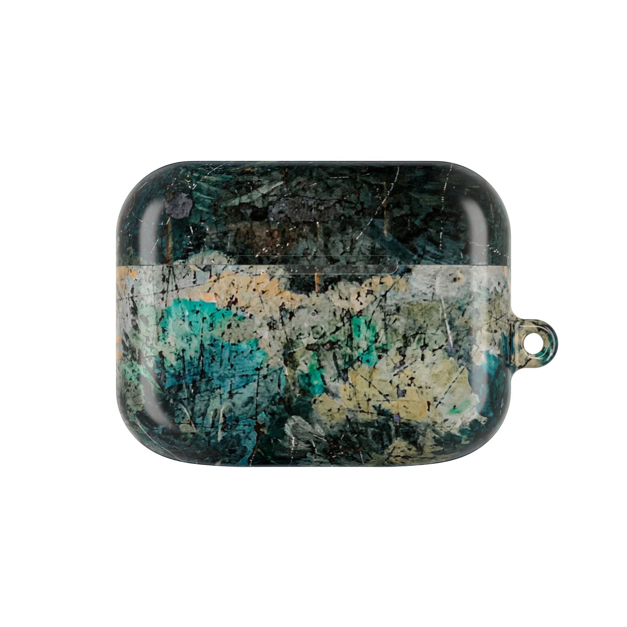 Marbled Forest AirPod Case — Green Teal Abstract Protective Cover