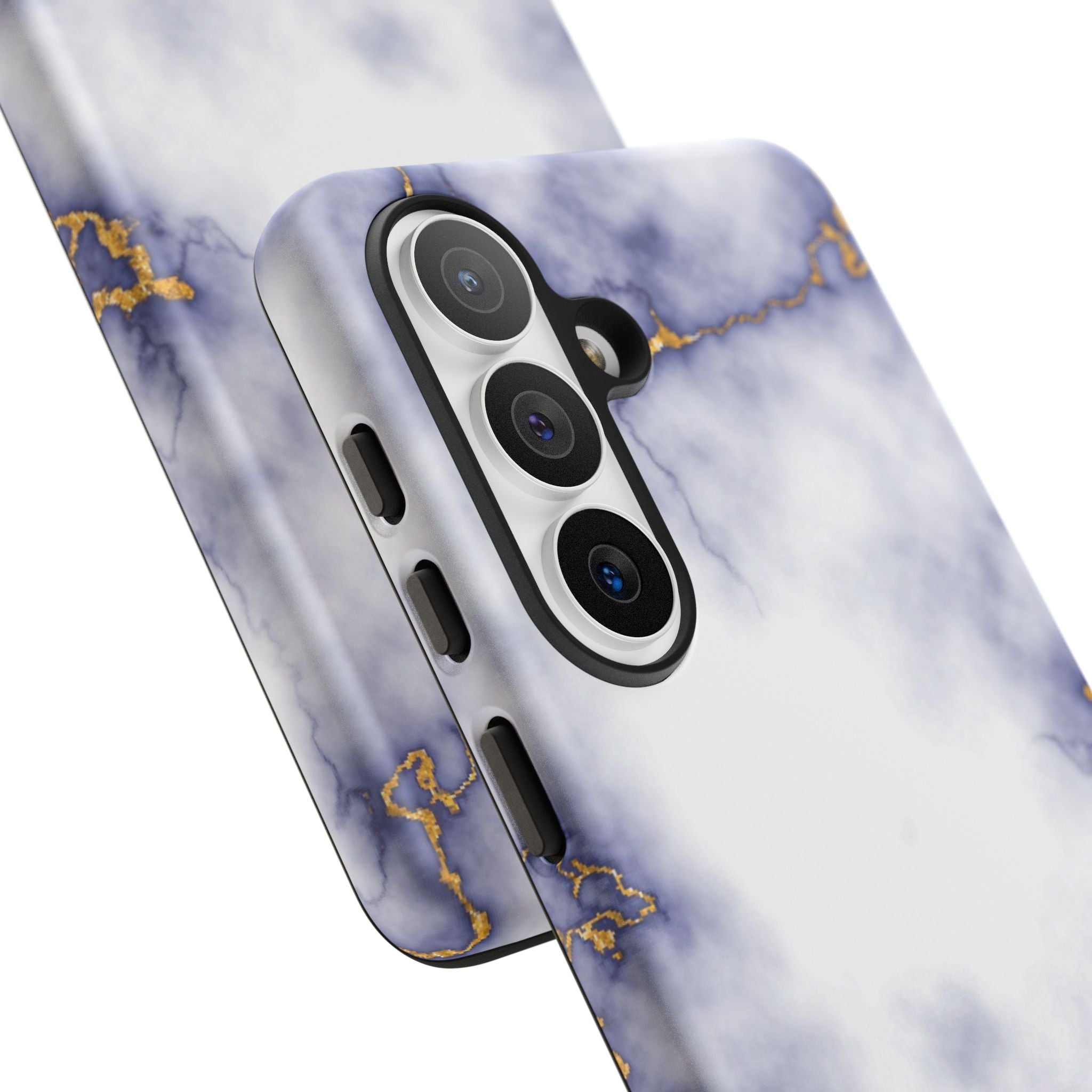 Purple Marble Tough Phone Case with Gold Veins