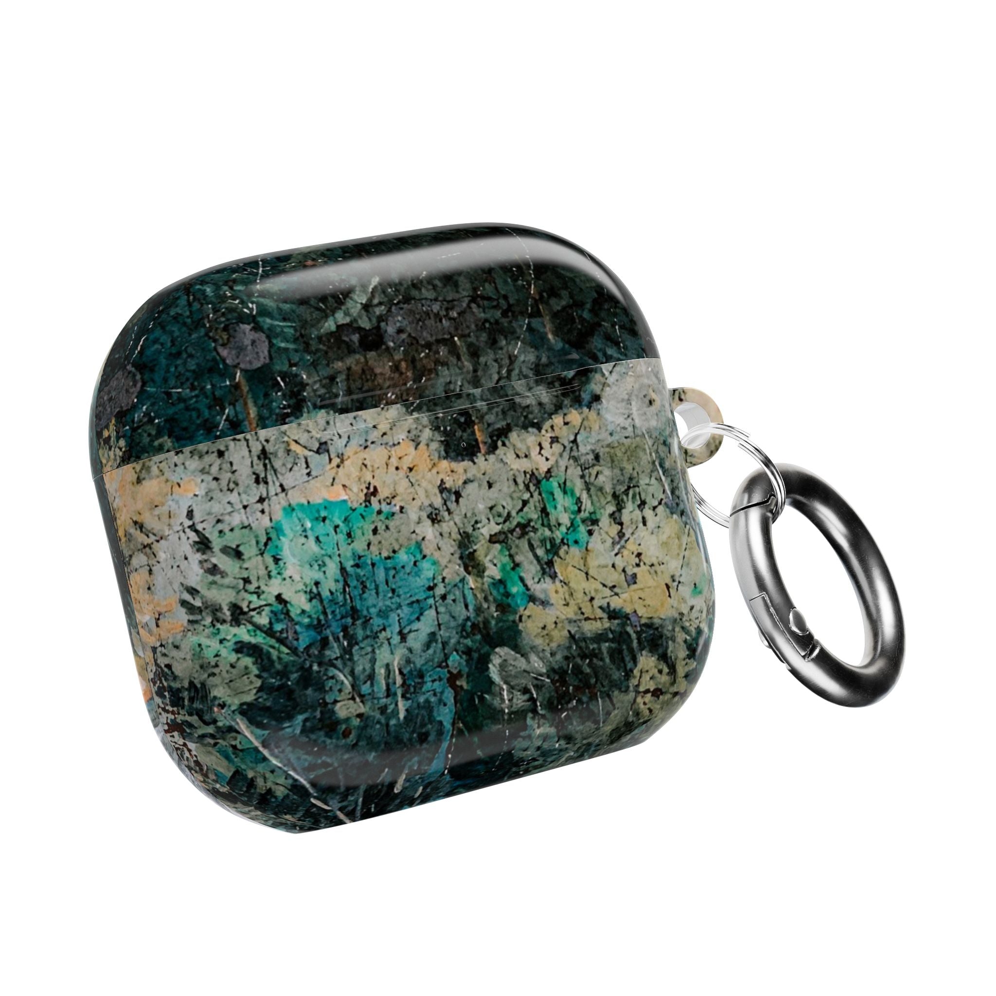 Marbled Forest AirPod Case — Green Teal Abstract Protective Cover
