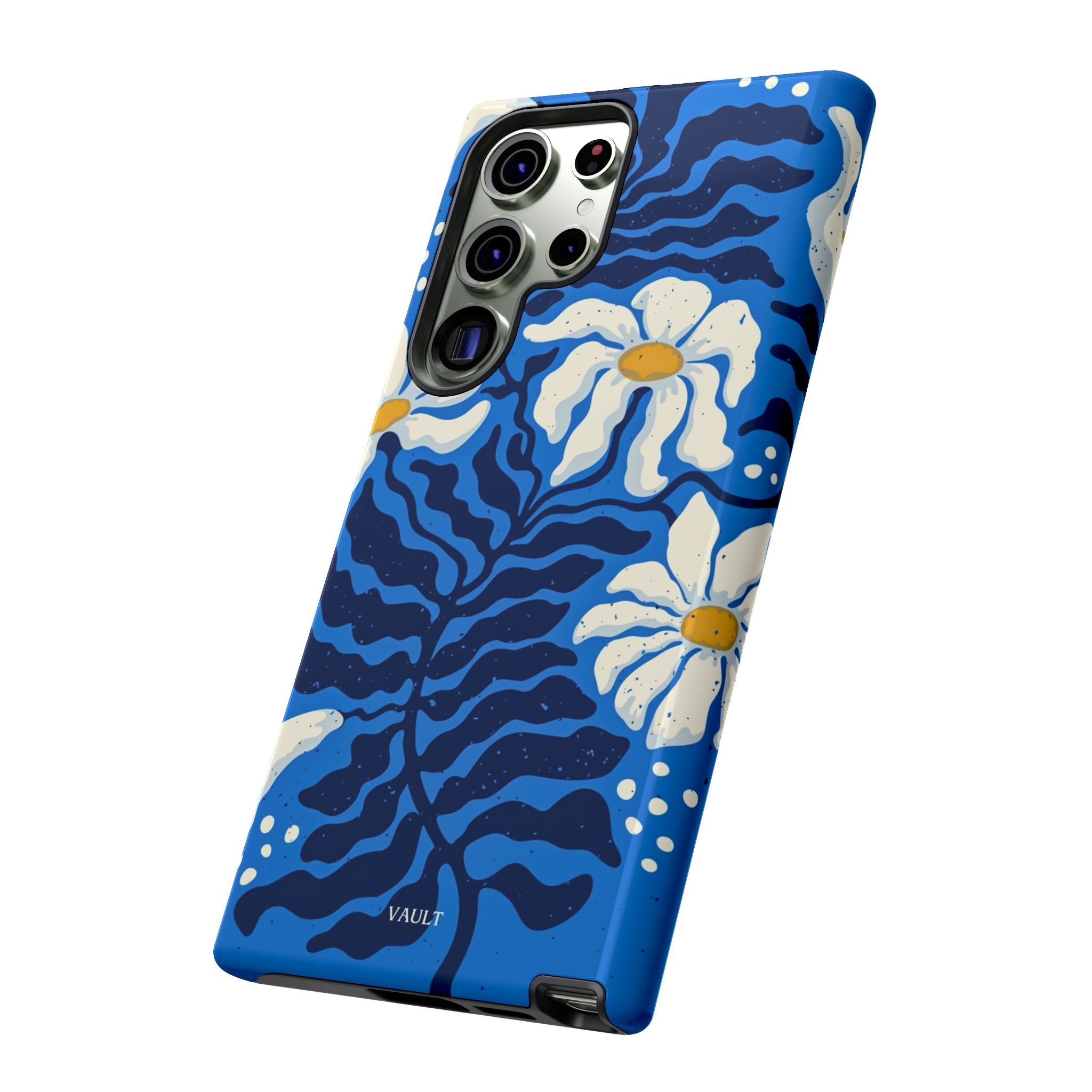 Blue Daisy Tough Phone Case — Floral Protective Phone Cover