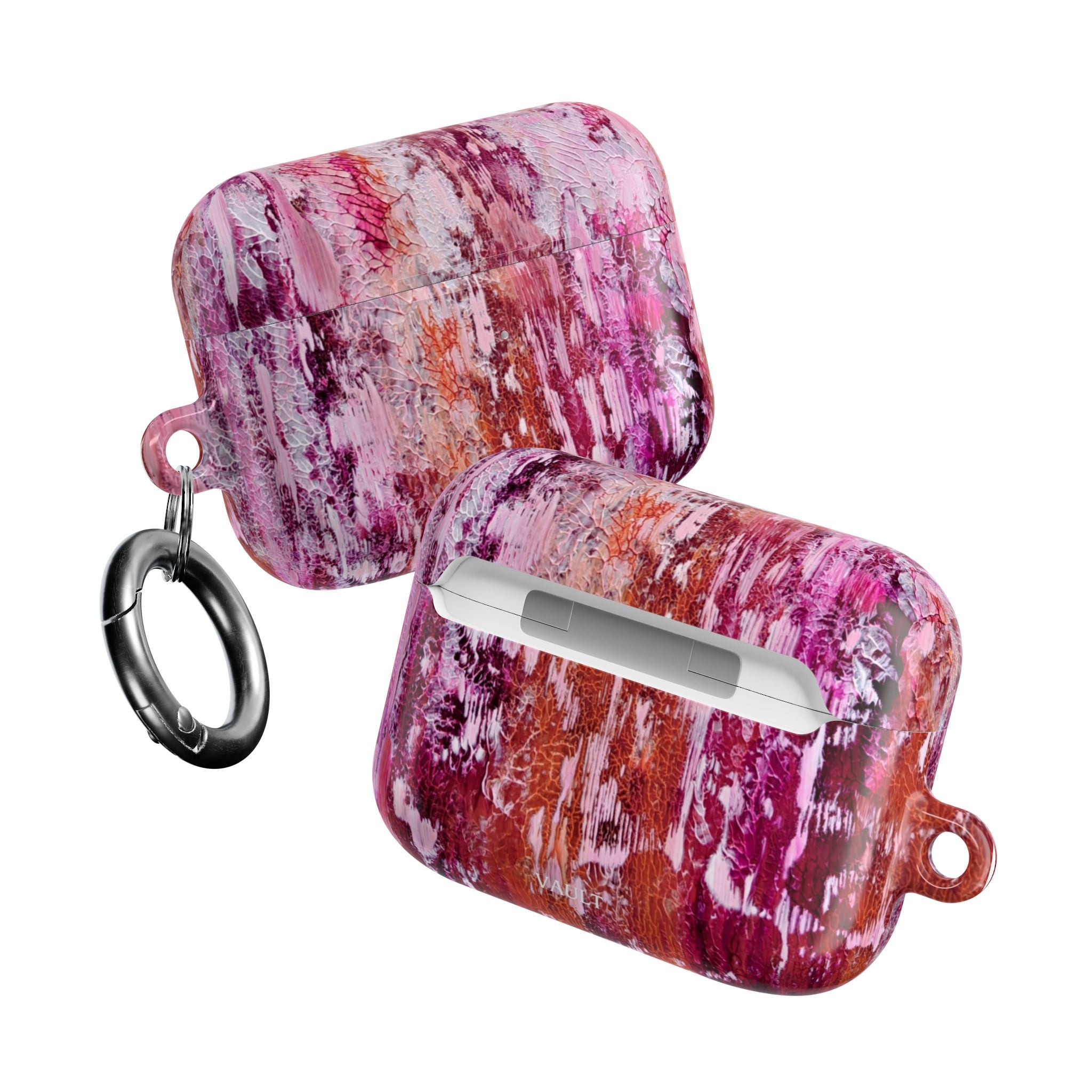 Abstract Pink Marble AirPod Case – Protective Artistic Earbud Cover