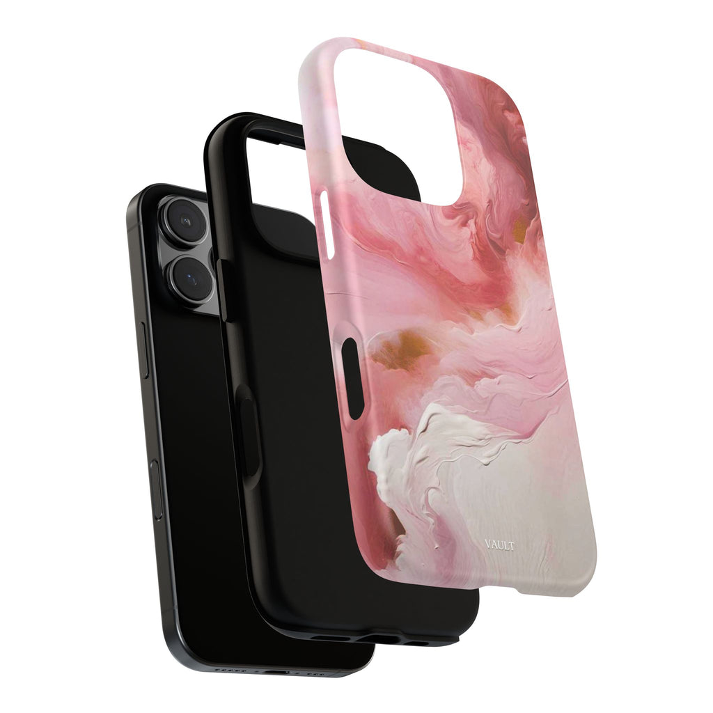Pink Marble Tough Phone Case — Protective Artistic Phone Cover