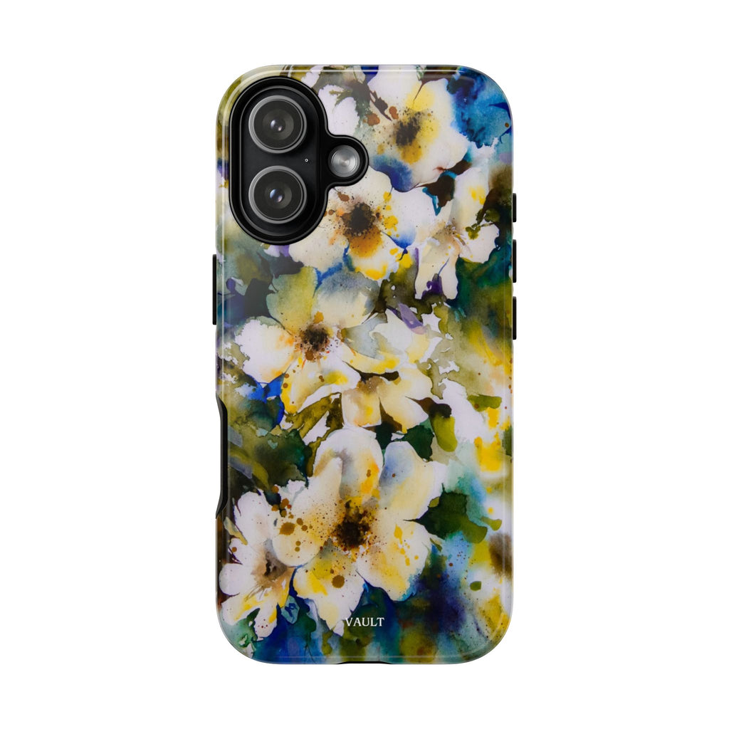 Floral Watercolor Tough Case – Yellow White Blossom Phone Cover