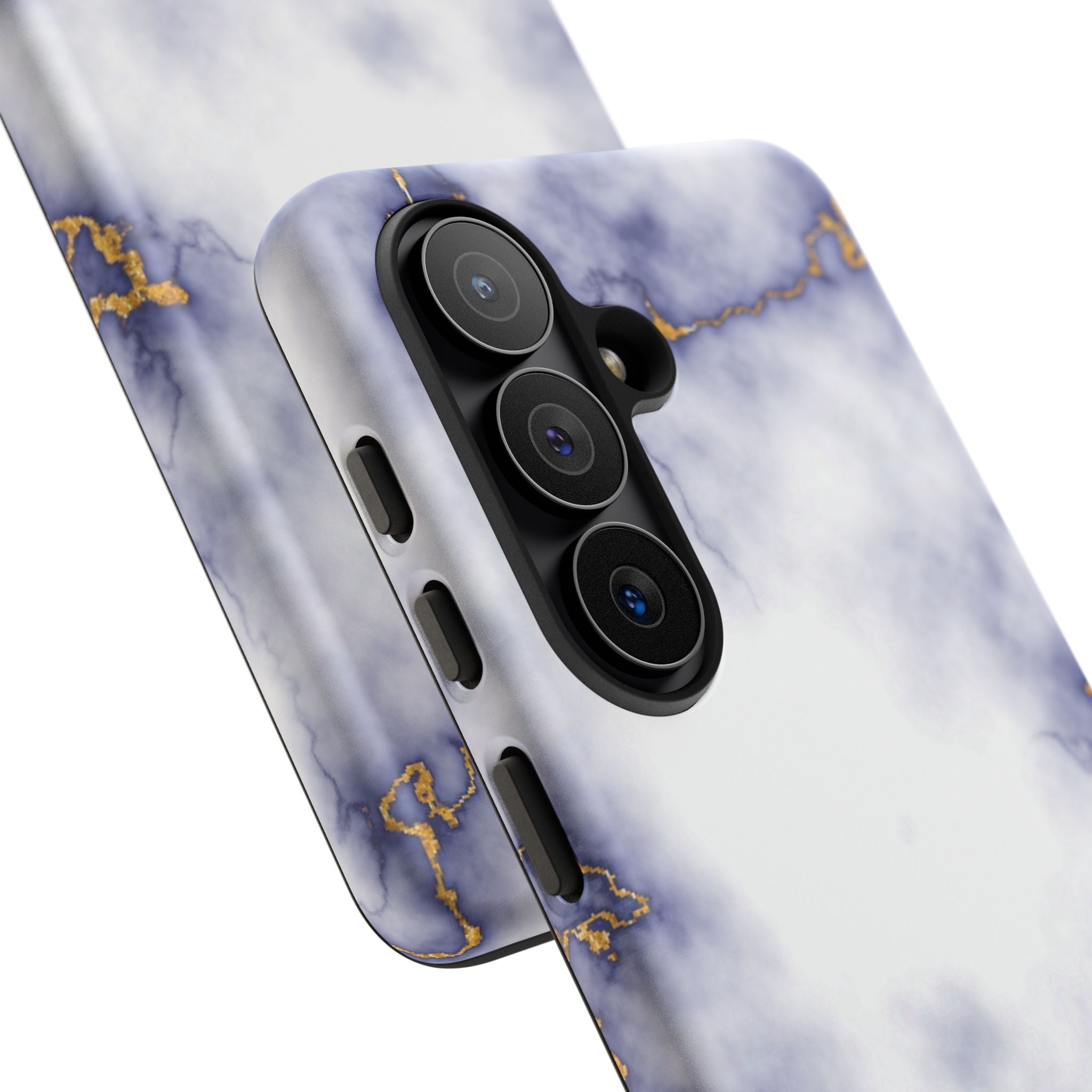 Purple Marble Tough Phone Case with Gold Veins