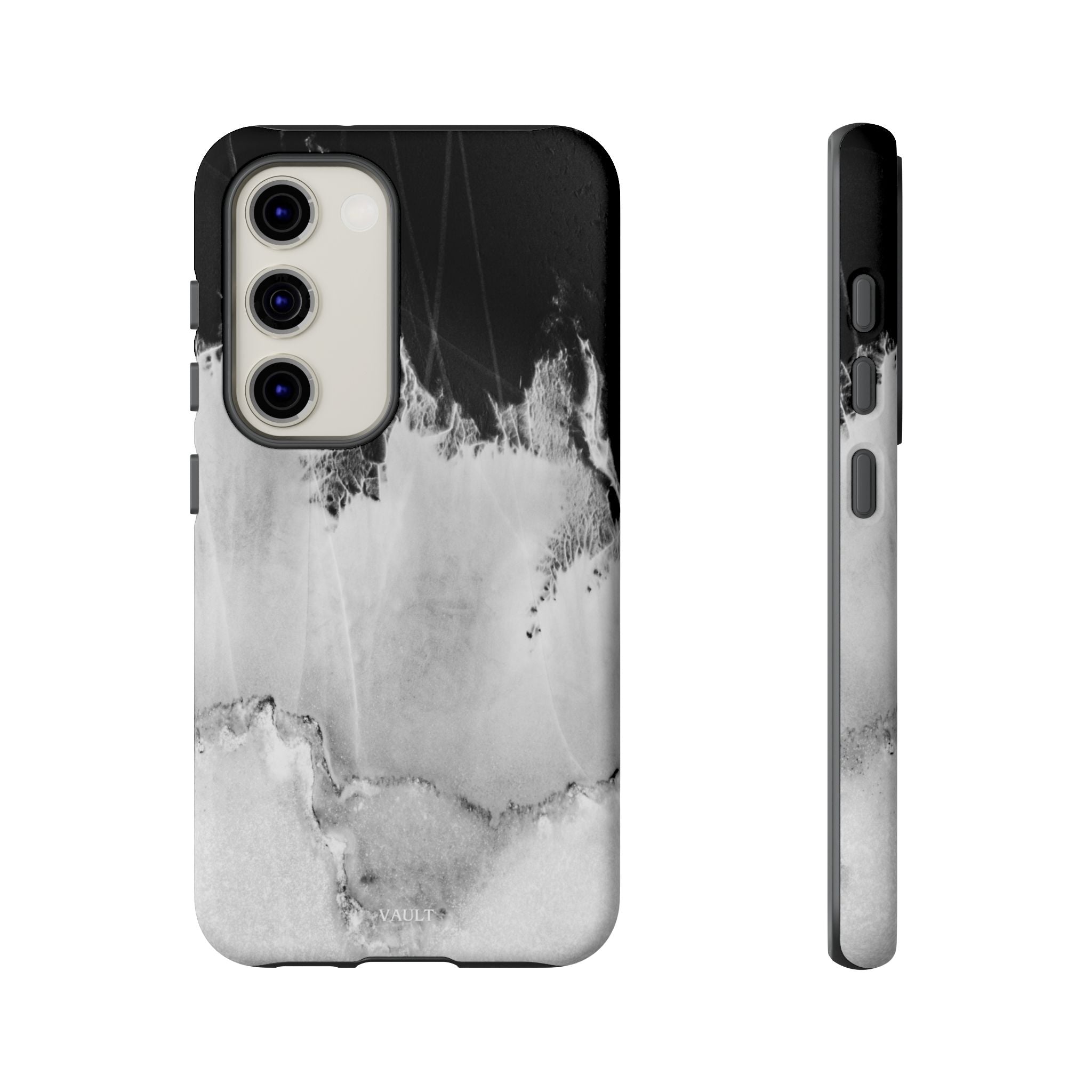 Marble Ink Tough Case — Black & White Abstract Phone Cover