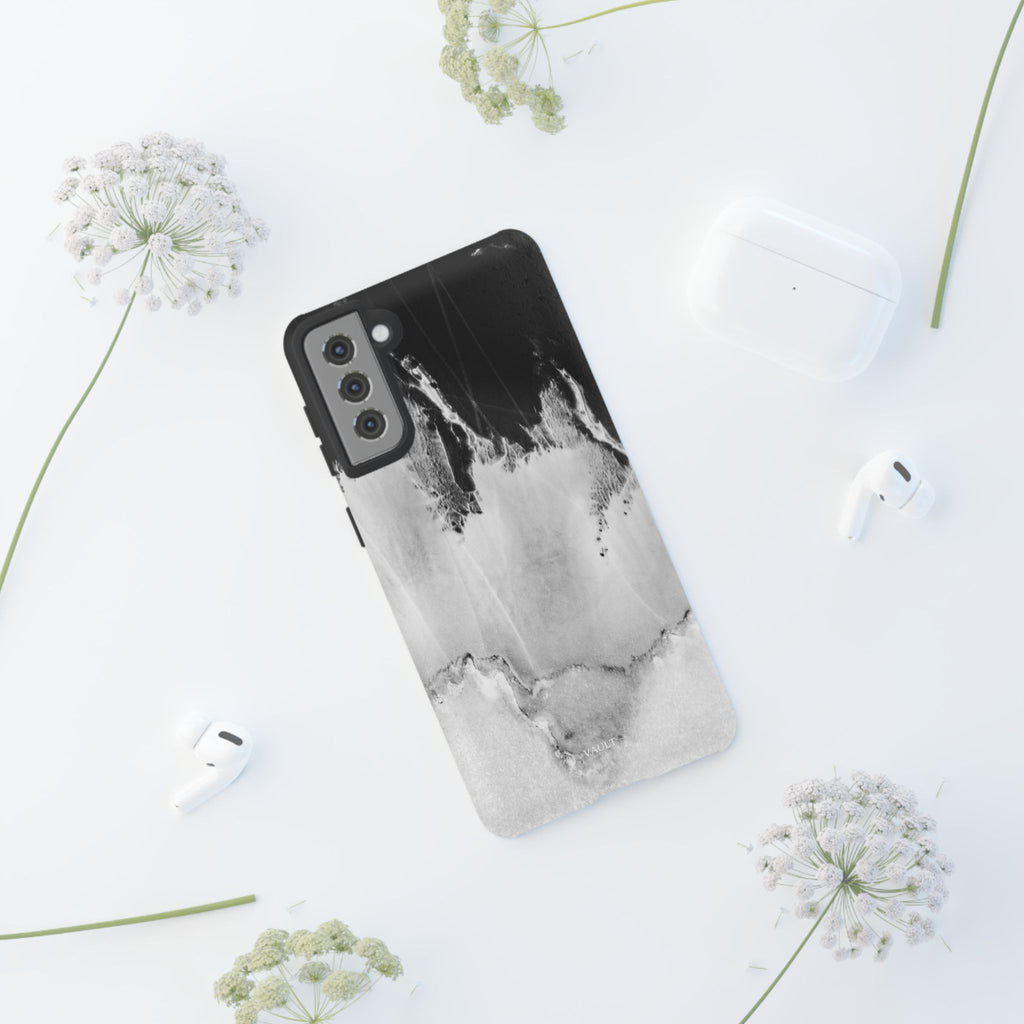 Marble Ink Tough Case — Black & White Abstract Phone Cover