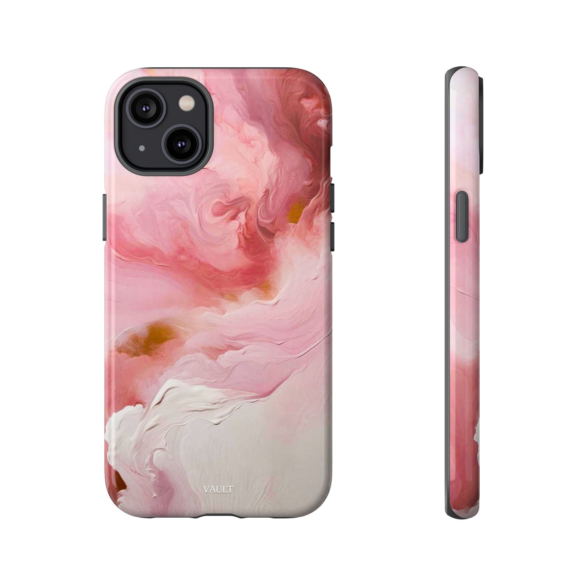 Pink Marble Tough Phone Case — Protective Artistic Phone Cover