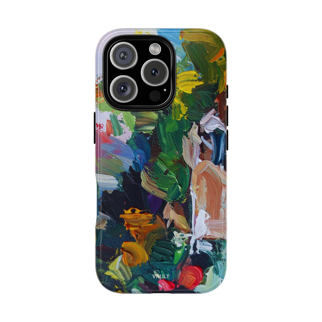 Abstract Paint Brushstroke Phone Case — Colorful Artistic Tough Case