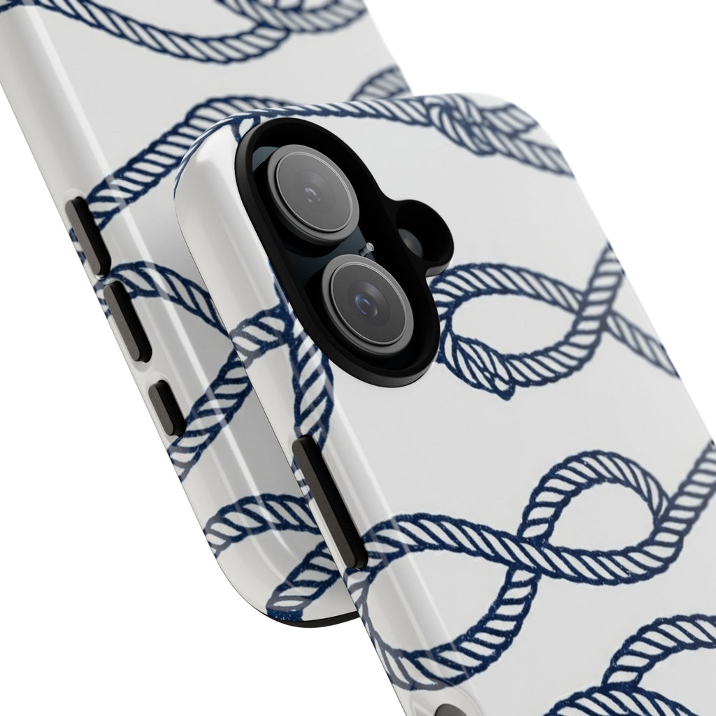 Nautical Rope Tough Case — Protective Phone Cover with Navy Knot Design