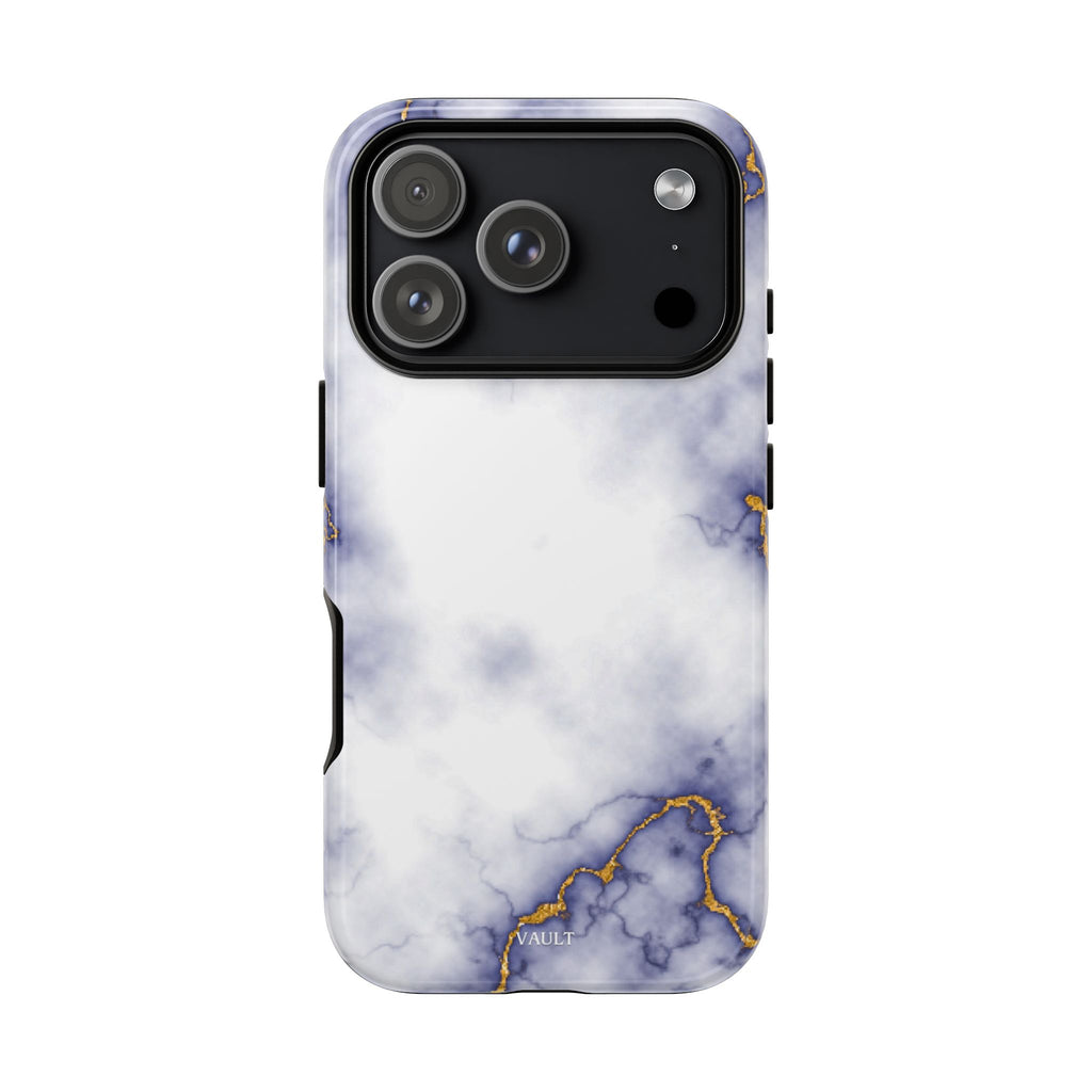 Purple Marble Tough Phone Case with Gold Veins