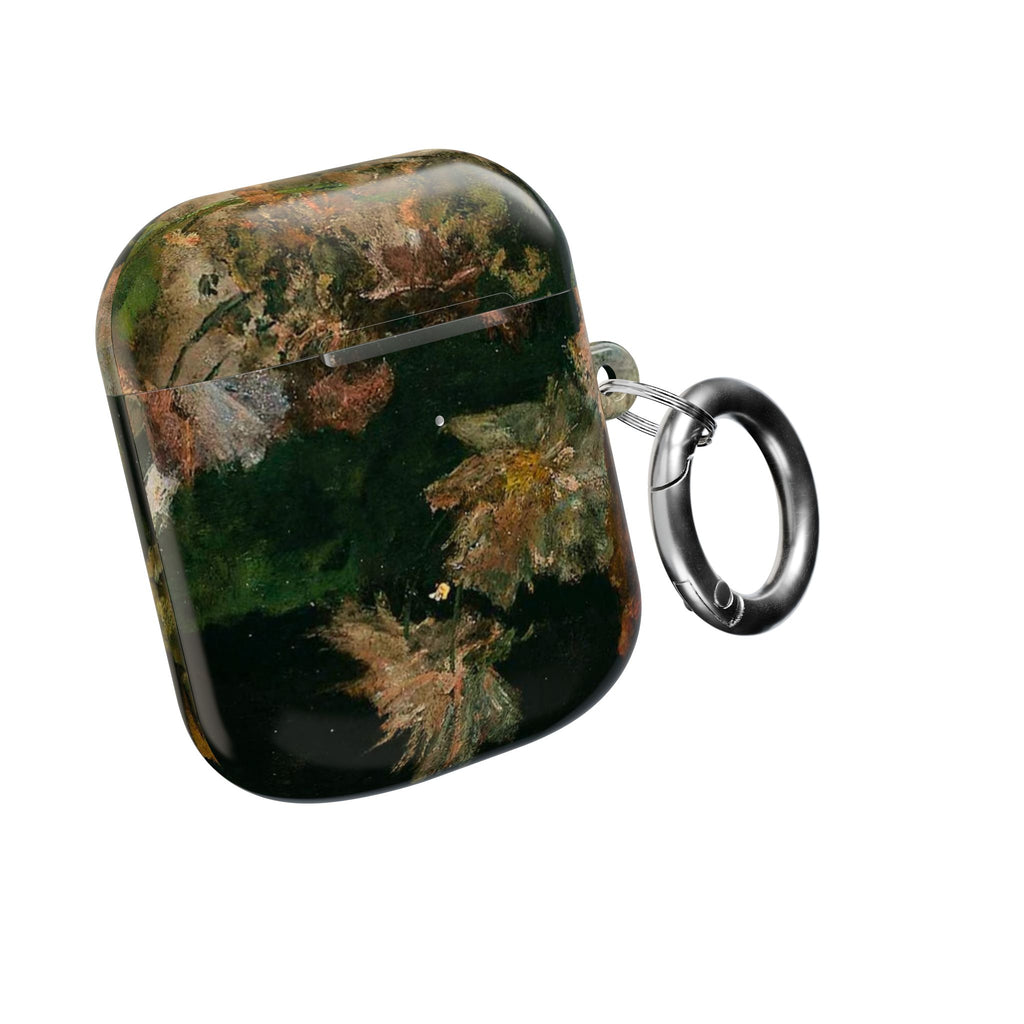 AirPods Case — Dark Green Brown Marble Protective Cover