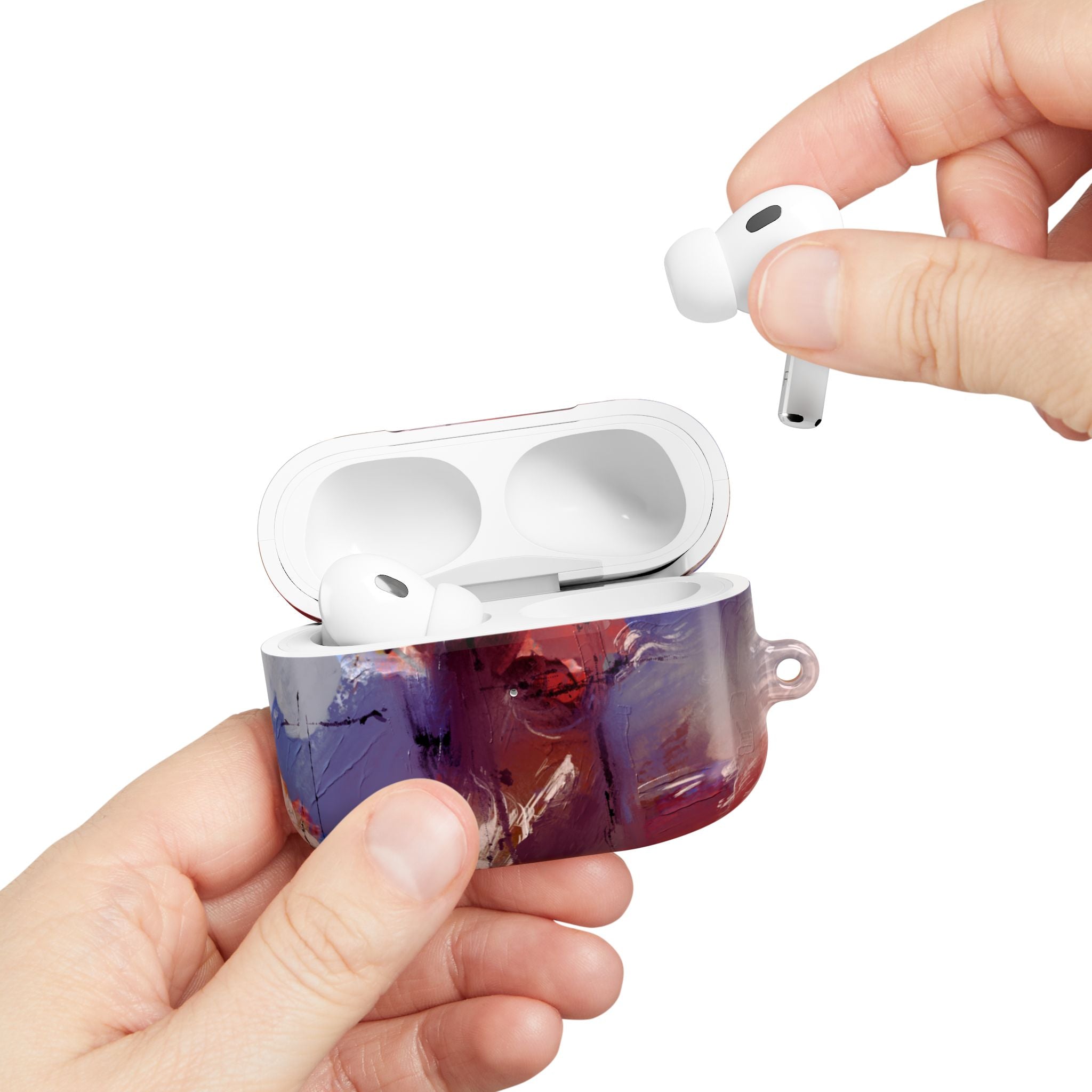 Abstract Paint Splash AirPod Case — Colorful Artistic Protective Cover