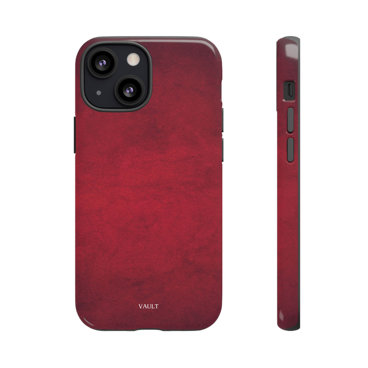 Red Leather Texture Phone Case Impact-Resistant Case