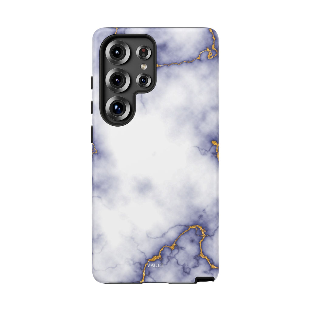 Purple Marble Tough Phone Case with Gold Veins