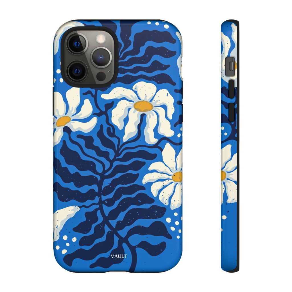 Blue Daisy Tough Phone Case — Floral Protective Phone Cover