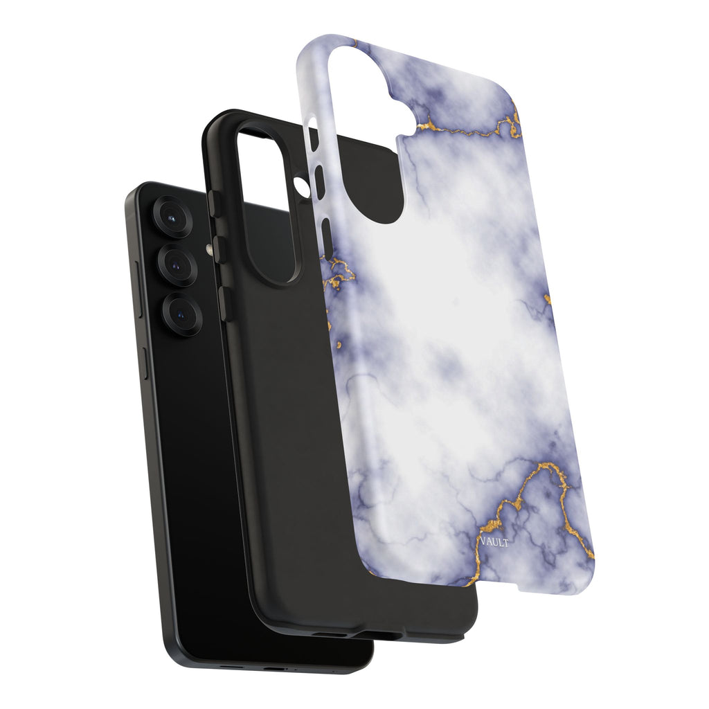 Purple Marble Tough Phone Case with Gold Veins