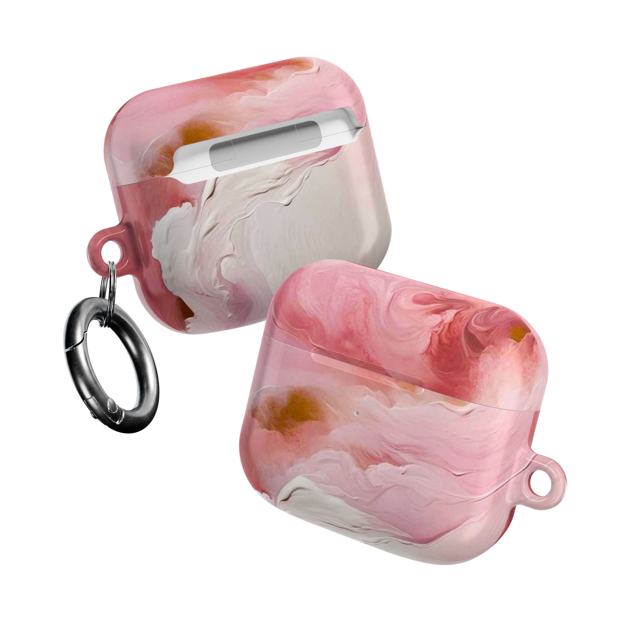 Pink Marble AirPod Case – Swirl Pattern Protective Cover