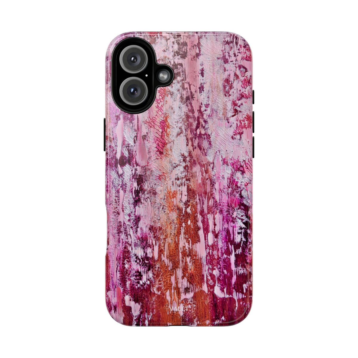 Pink Abstract Art Tough Phone Case — Protective Artistic Phone Cover