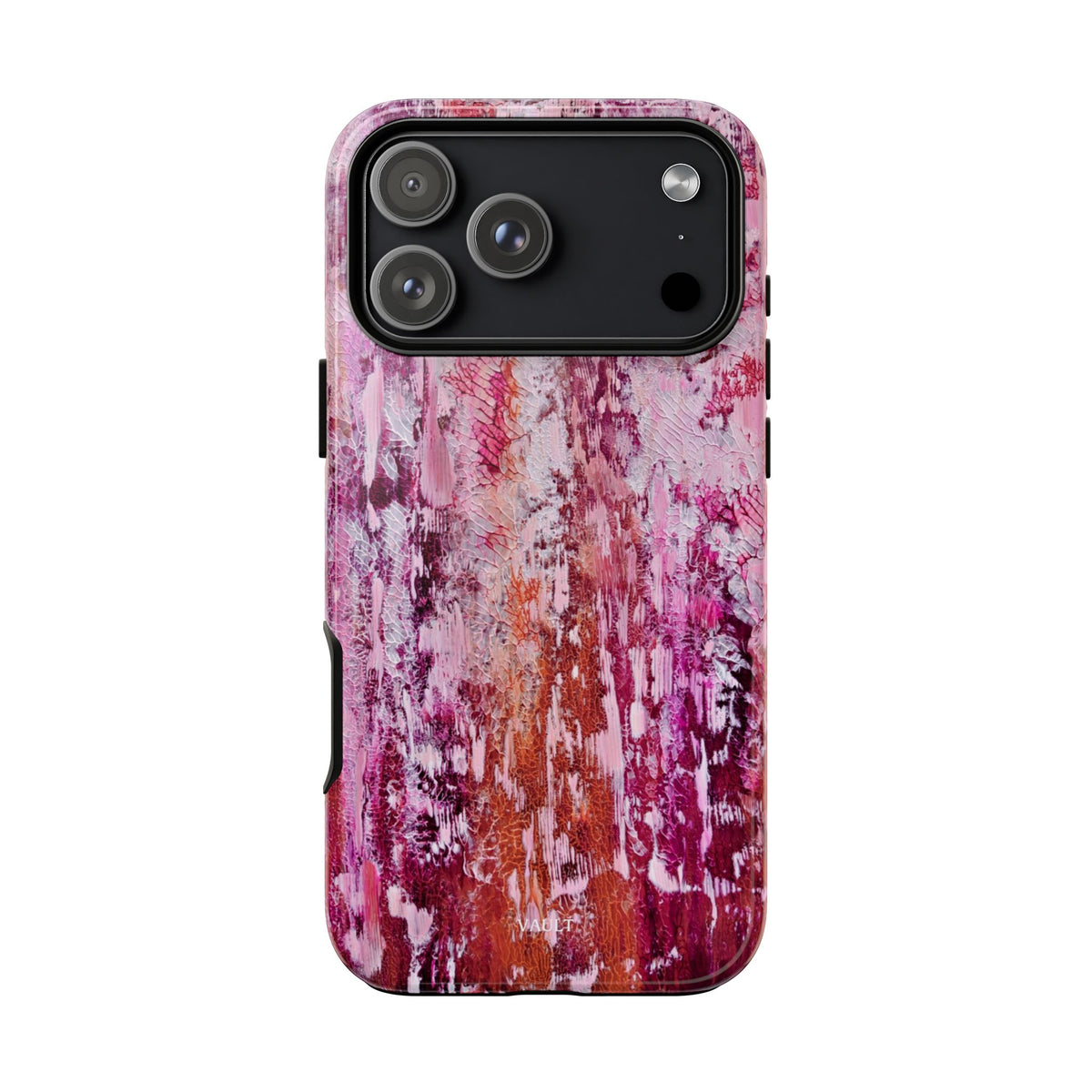 Pink Abstract Art Tough Phone Case — Protective Artistic Phone Cover