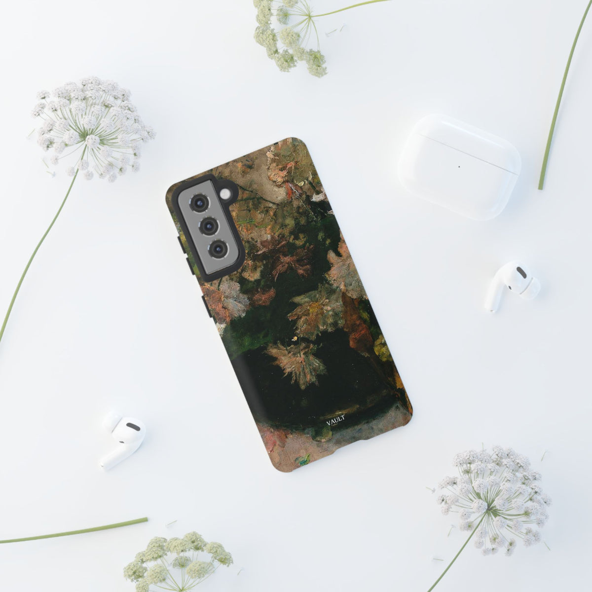 Floral Painterly Tough Phone Case — Vintage Autumn Leaves Phone Cover