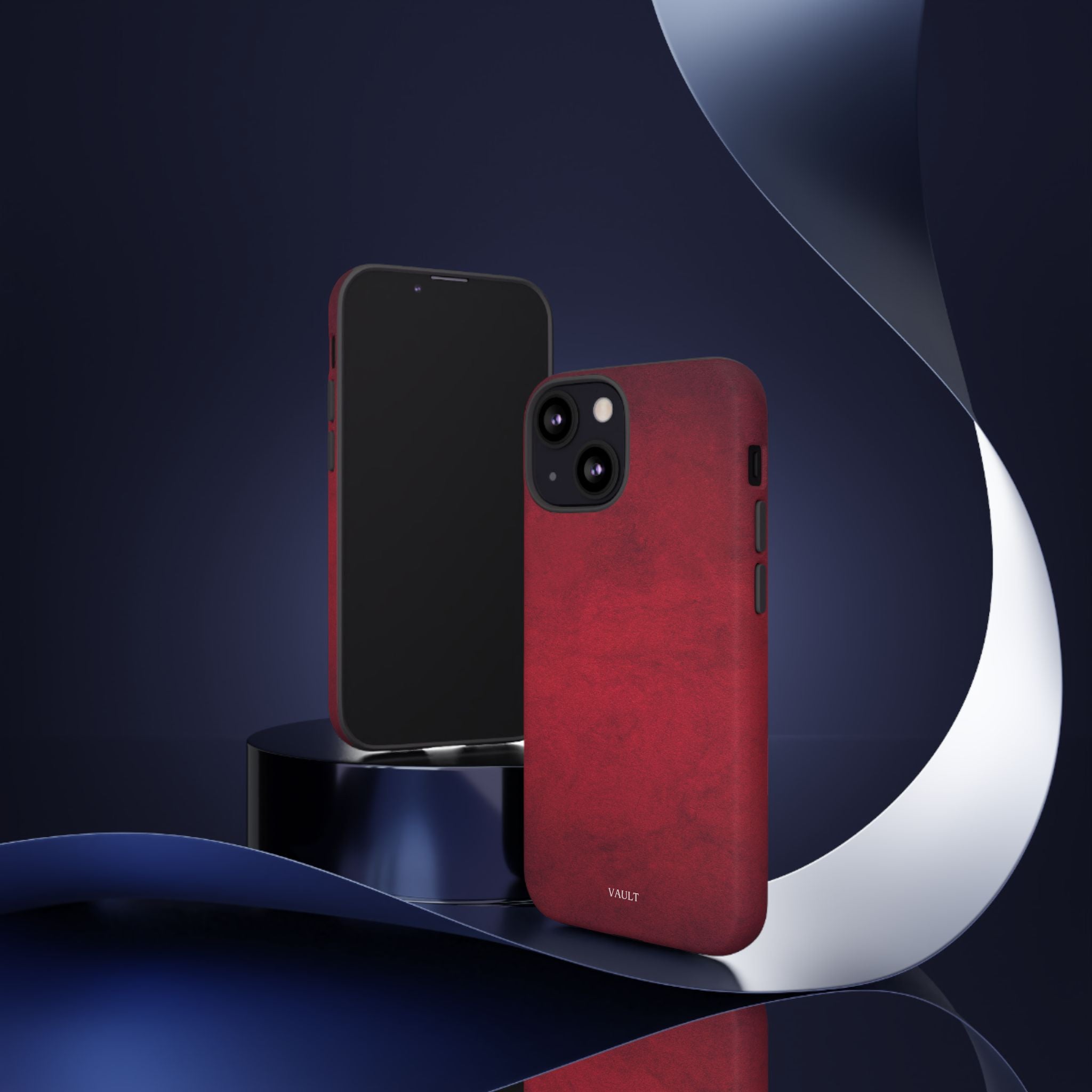 Red Leather Texture Phone Case Impact-Resistant Case