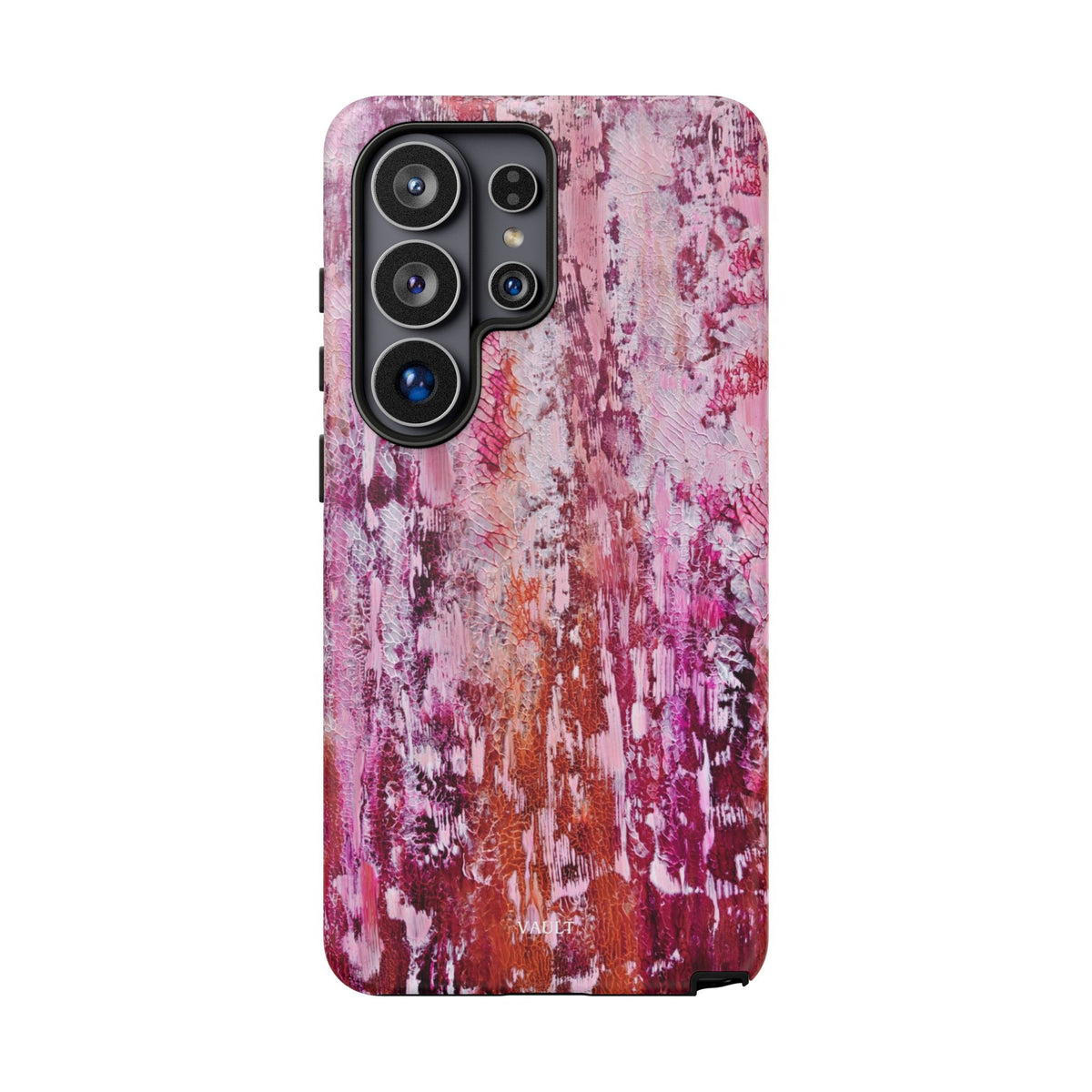 Pink Abstract Art Tough Phone Case — Protective Artistic Phone Cover